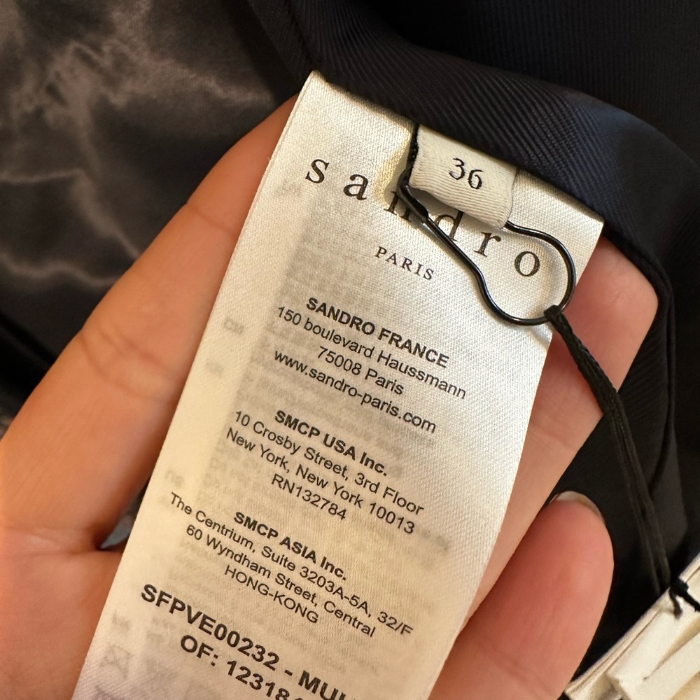 [Brand New] Sandro Tweed Blazer size 36 - Picture 5 of 7